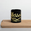 Black Glossy Blessed Mug