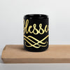 Black Glossy Blessed Mug